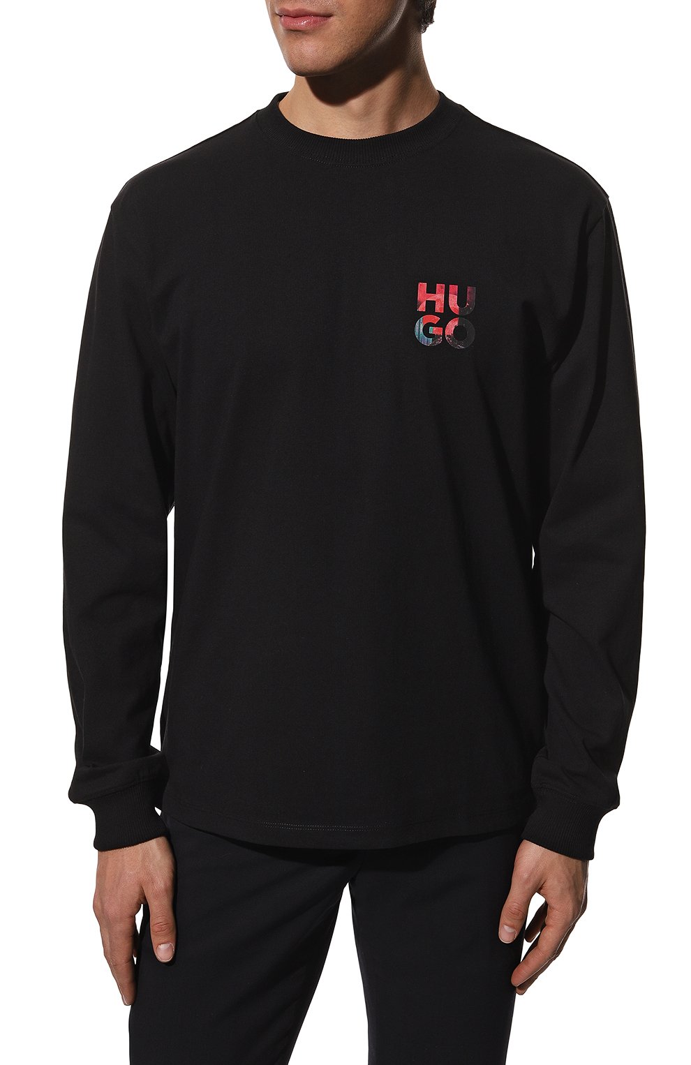 Хлопковый лонгслив HUGO, арт. 50486122, фото 3