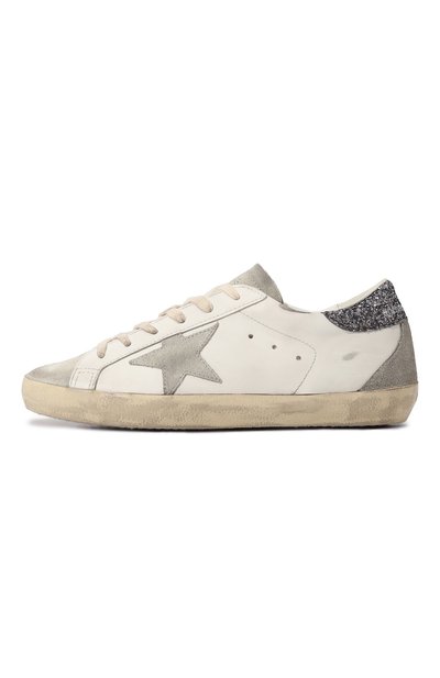 Кожаные кеды super star GOLDEN GOOSE DELUXE BRAND белого цвета по цене 61750 руб., арт. GWF00102.F004108, фото 4 Кожаные кеды super star GOLDEN GOOSE DELUXE BRAND, арт. GWF00102.F004108, фото 4