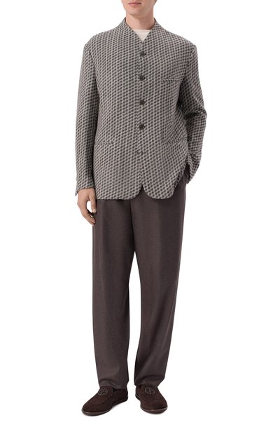 Пиджак из кашемира и шерсти GIORGIO ARMANI серого цвета по цене 496000 руб., арт. GM004464/TE23795, фото 2 Пиджак из кашемира и шерсти GIORGIO ARMANI, арт. GM004464/TE23795, фото 2