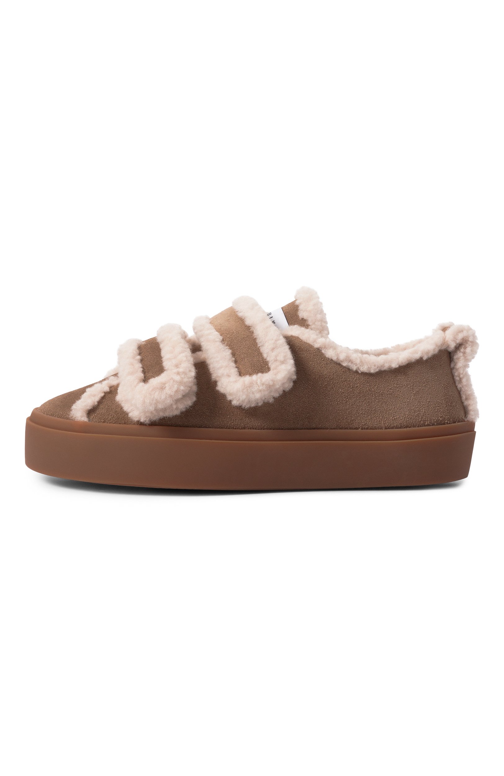 Замшевые кеды shearling low velcro INUIKII бежевого цвета по цене 29950 руб., арт. 1001.001.0231, фото 4 Замшевые кеды shearling low velcro INUIKII, арт. 1001.001.0231, фото 4