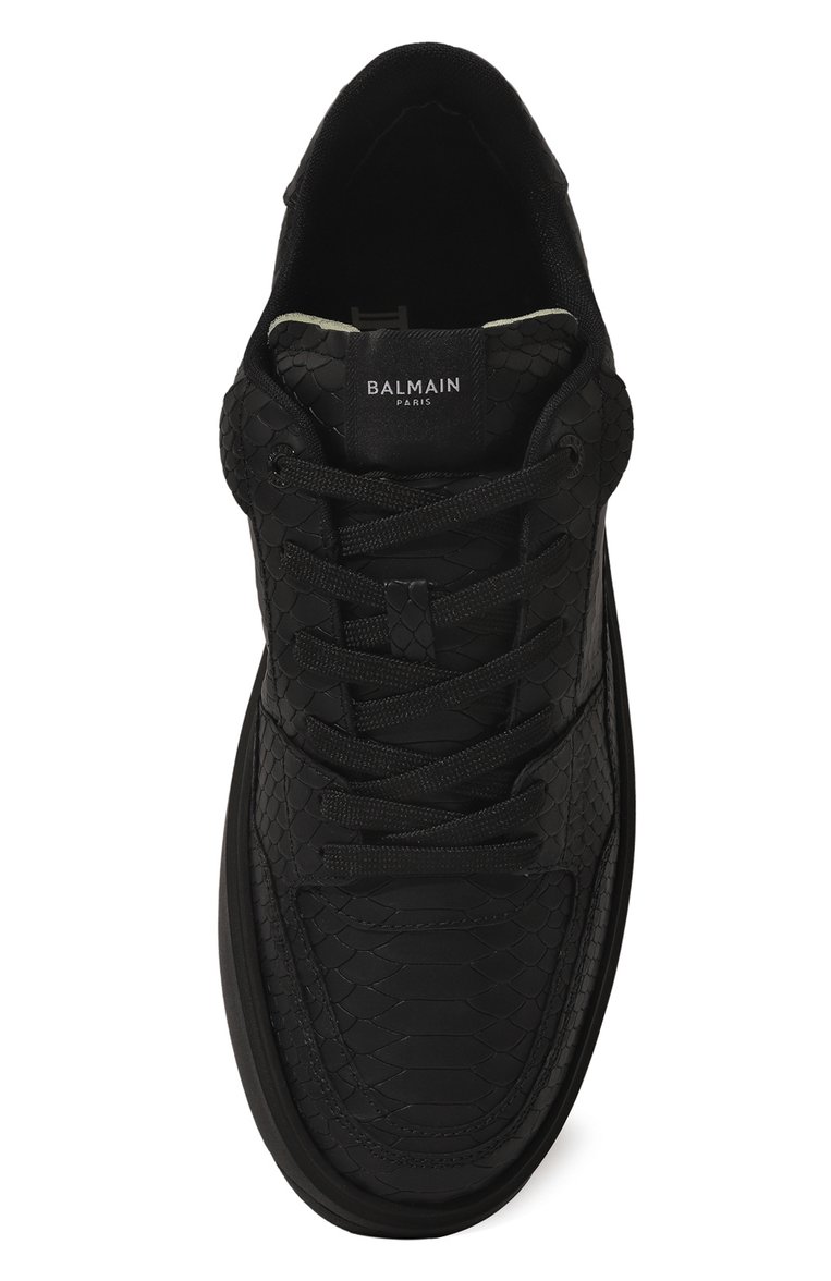 Мужские кожаные кеды b-court flip BALMAIN черного цвета, арт. CM1VI349/LMAT | Фото 6 (Материал внутренний: Текстиль; Подошва: Массивная; Материал утеплителя: Без утеплителя; Стили: Классический; Материал внешний: Натуральная кожа; Кросс-КТ: Низкие)