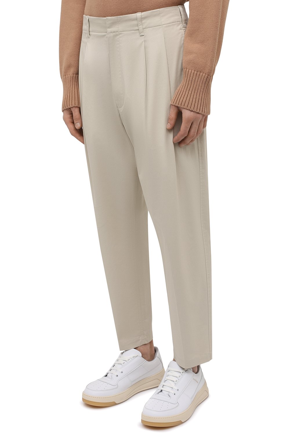 Хлопковые брюки AMBUSH бежевого цвета по цене 59450 руб., арт. BMCA022S21FAB001, фото 3 Хлопковые брюки AMBUSH, арт. BMCA022S21FAB001, фото 3