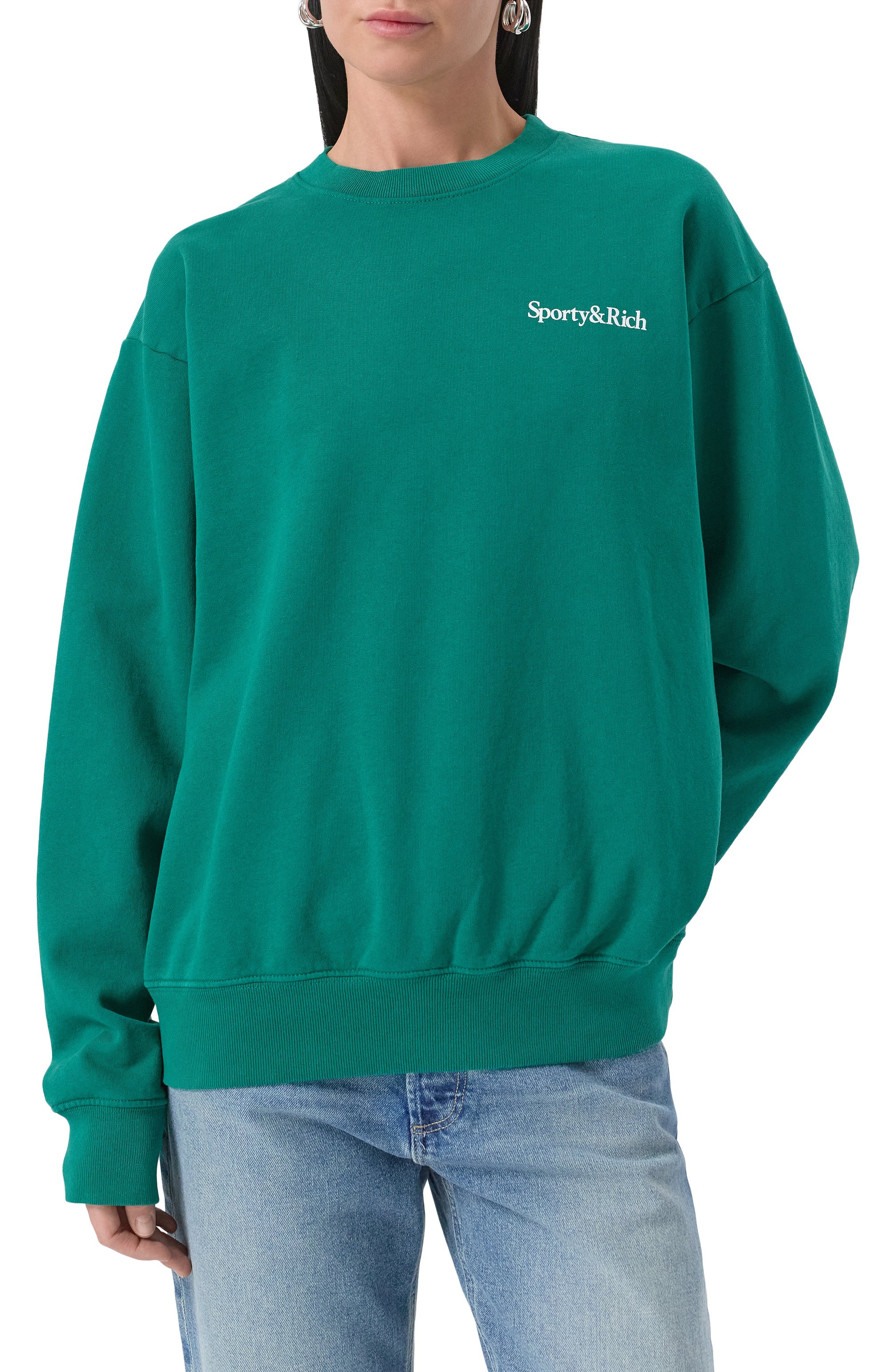 Хлопковый свитшот SPORTY AND RICH, арт. ST071516300GR03, фото 3