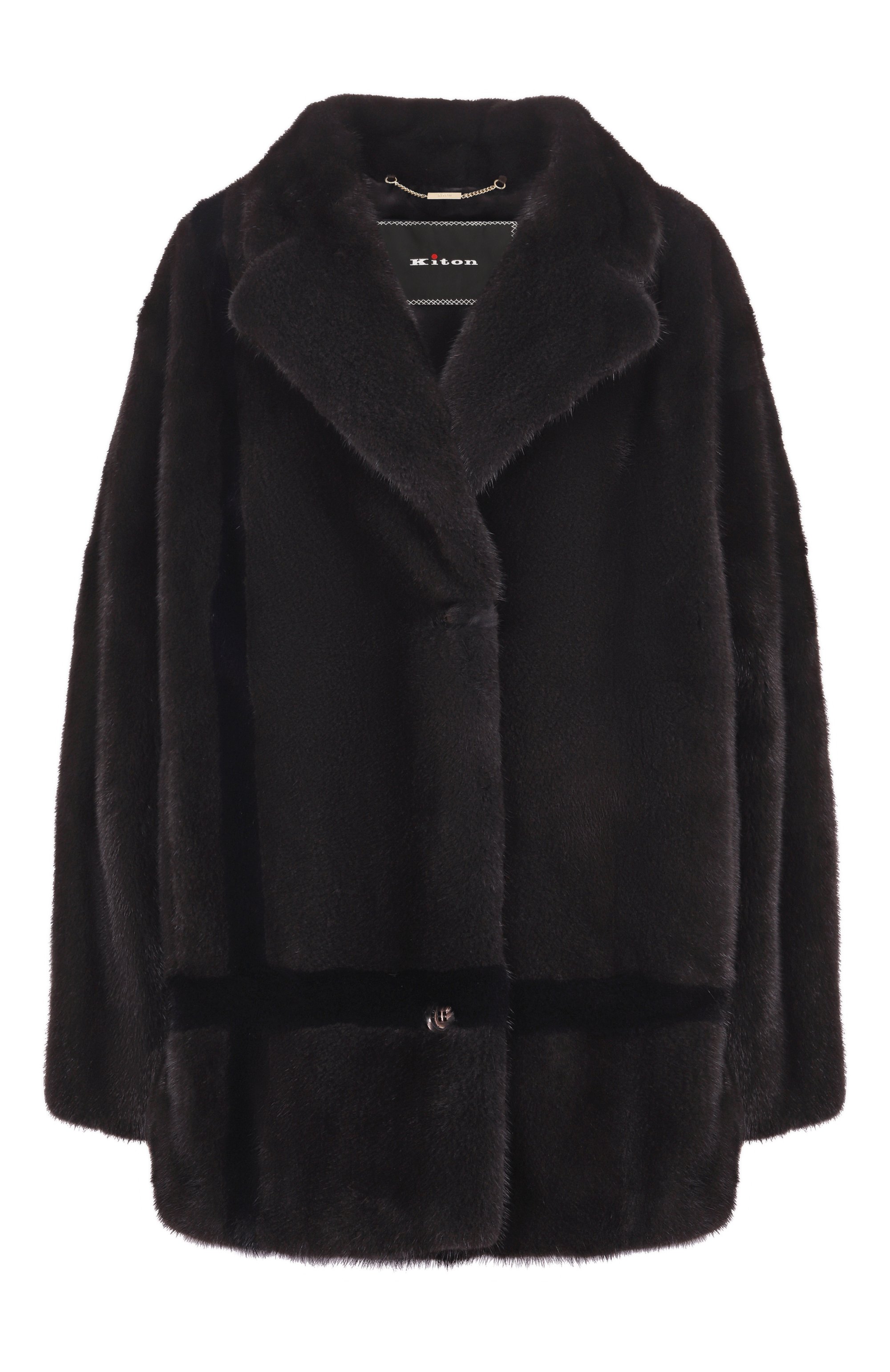 Шуба из норки KITON коричневого цвета по цене 2180000 руб., арт. D62689K0538F, фото 1 Шуба из норки KITON, арт. D62689K0538F, фото 1