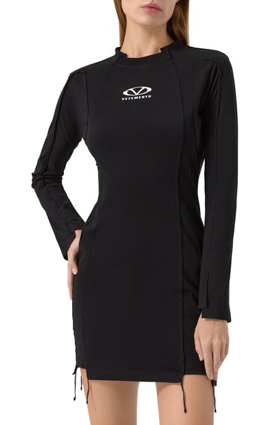Хлопковое платье VETEMENTS, арт. WA66DR610BW, фото 3