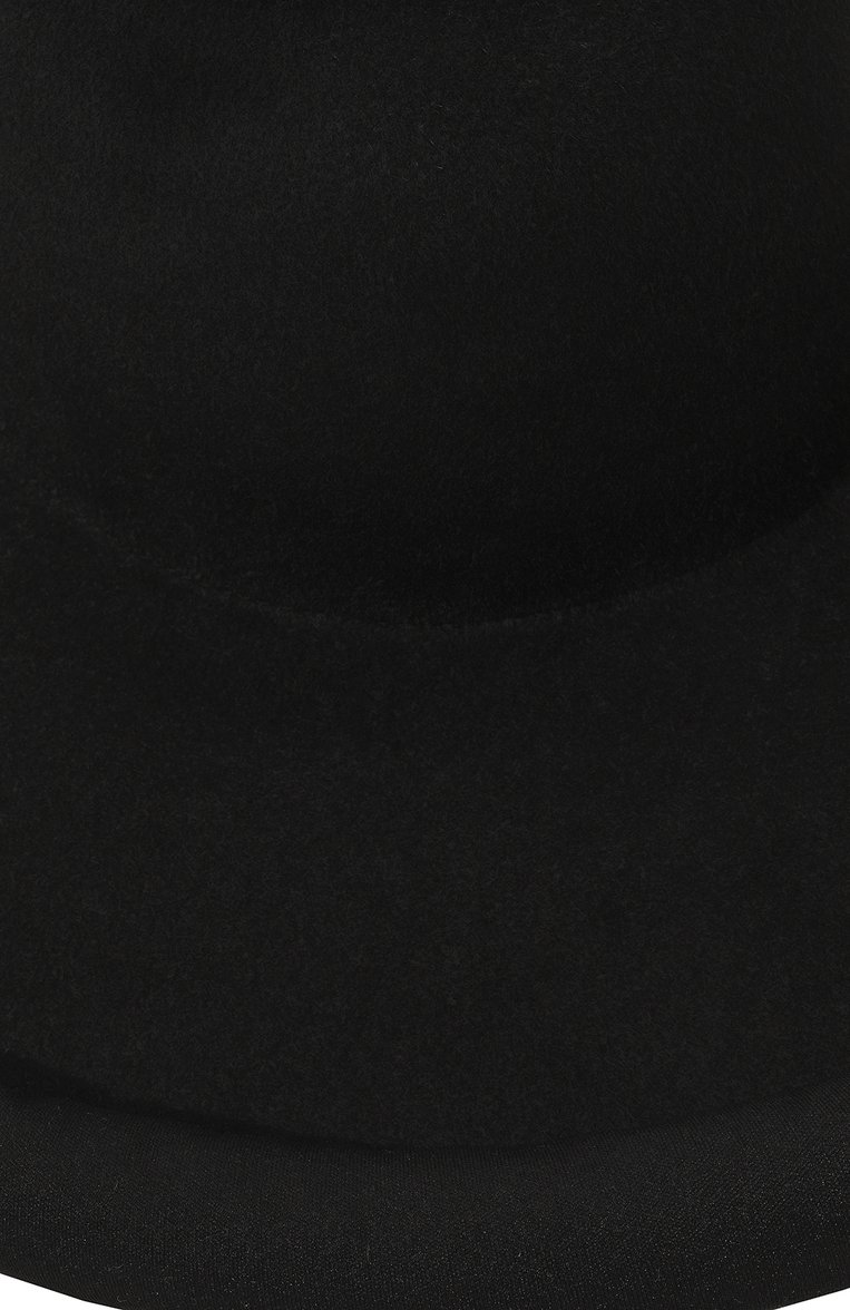 Женская шляпа GIORGIO ARMANI черного цвета, арт. 797314/3F510 | Фото 4 (Нос: Не проставлено; Материал: Текстиль, Шерсть; Материал сплава: Проставлено)