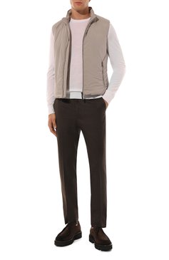 Мужские шерстяные брюки CORNELIANI темно-коричневого цвета, арт. 944L25-9418111 | Фото 2 (Материал сплава: Проставлено; Материал внешний: Шерсть; Драгоценные камни: Проставлено; Длина (брюки, джинсы): Стандартные; Случай: Повседневный; Стили: Кэжуэл)