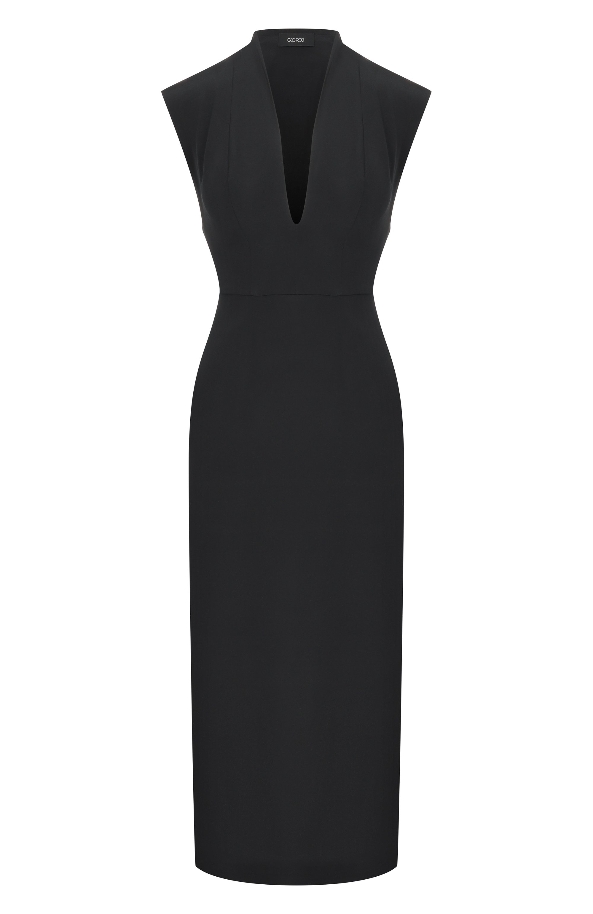 Шелковое платье GOOROO черного цвета по цене 127710 руб., арт. D077-2008-900-SS26, фото 1 Шелковое платье GOOROO, арт. D077-2008-900-SS26, фото 1