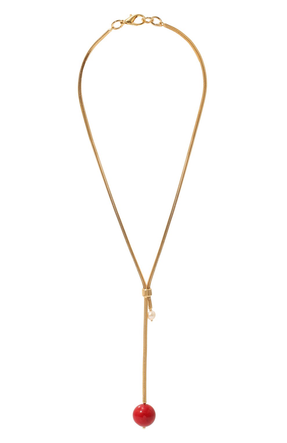 Колье с натуральным жемчугом и красным агатом CRYSTALLINE JEWELLERY, арт. 576D, фото 1