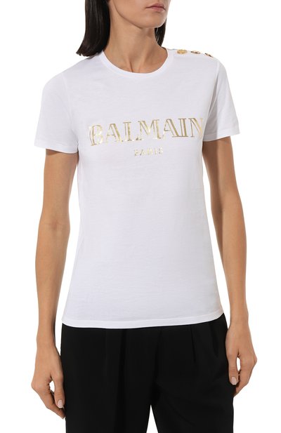 Хлопковая футболка BALMAIN, арт. AF1EF005BC41, фото 3