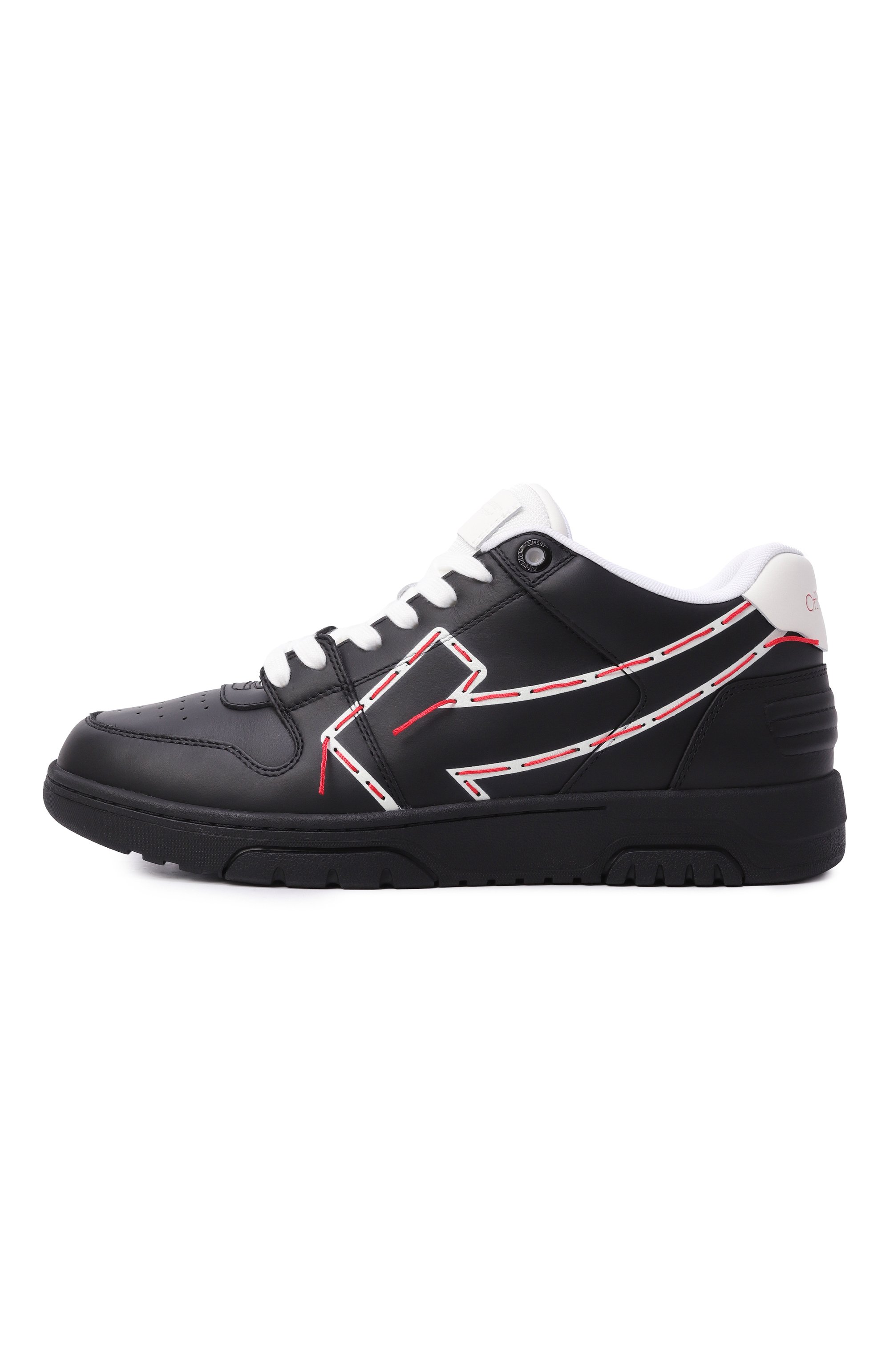 Кожаные кеды out of office OFF-WHITE, арт. 0MIA189F25LEA00D, фото 4