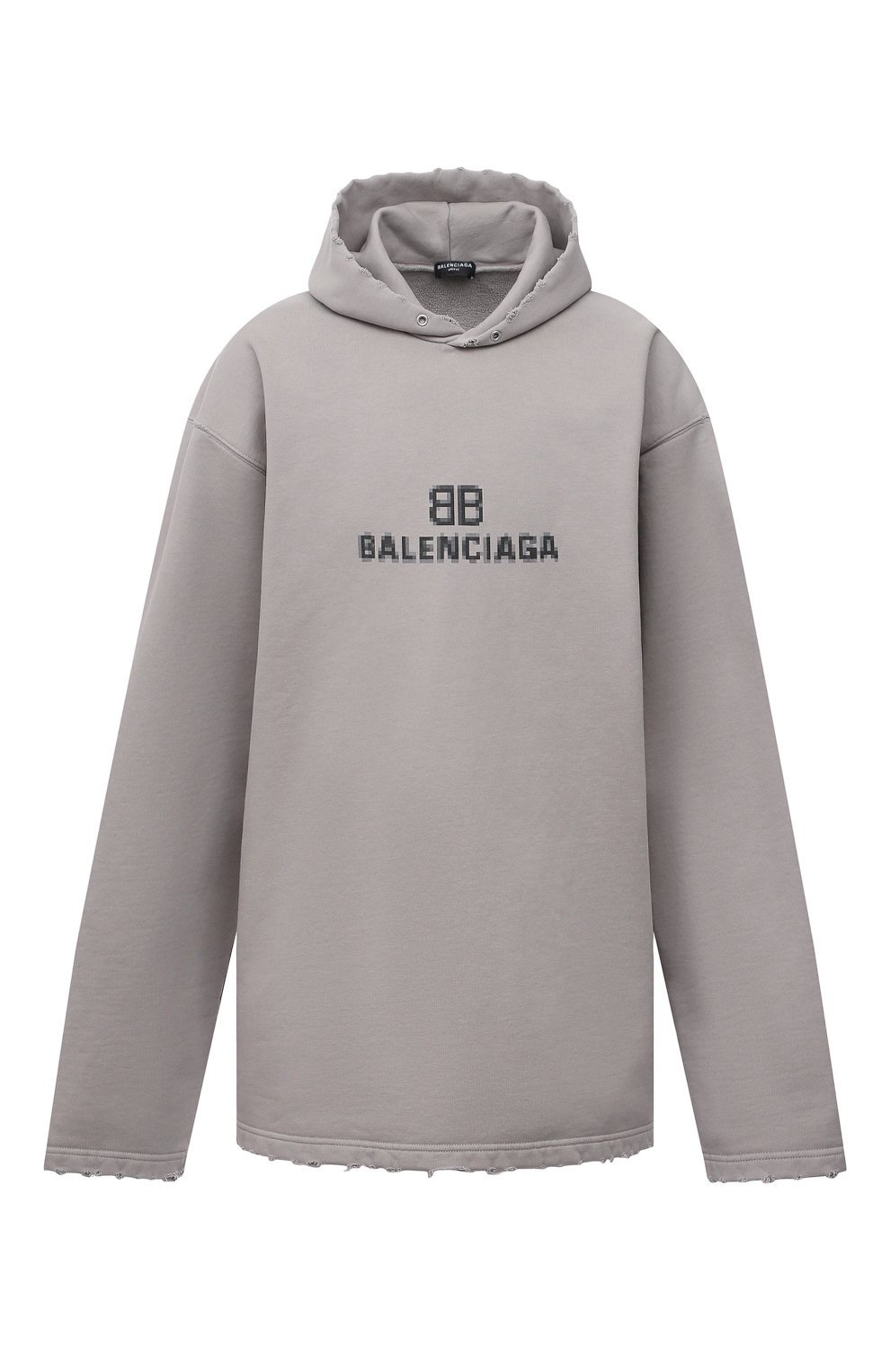 Хлопковое худи BALENCIAGA серого цвета по цене 92650 руб., арт. 661711/TKVF6, фото 1 Хлопковое худи BALENCIAGA, арт. 661711/TKVF6, фото 1