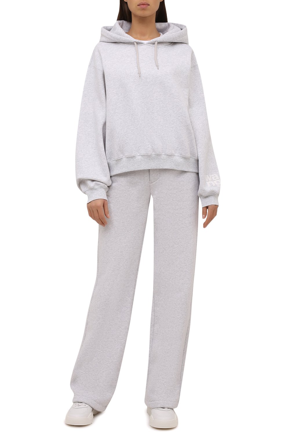 Хлопковые брюки ALEXANDERWANG.T серого цвета по цене 45150 руб., арт. 4CC3214102, фото 2 Хлопковые брюки ALEXANDERWANG.T, арт. 4CC3214102, фото 2