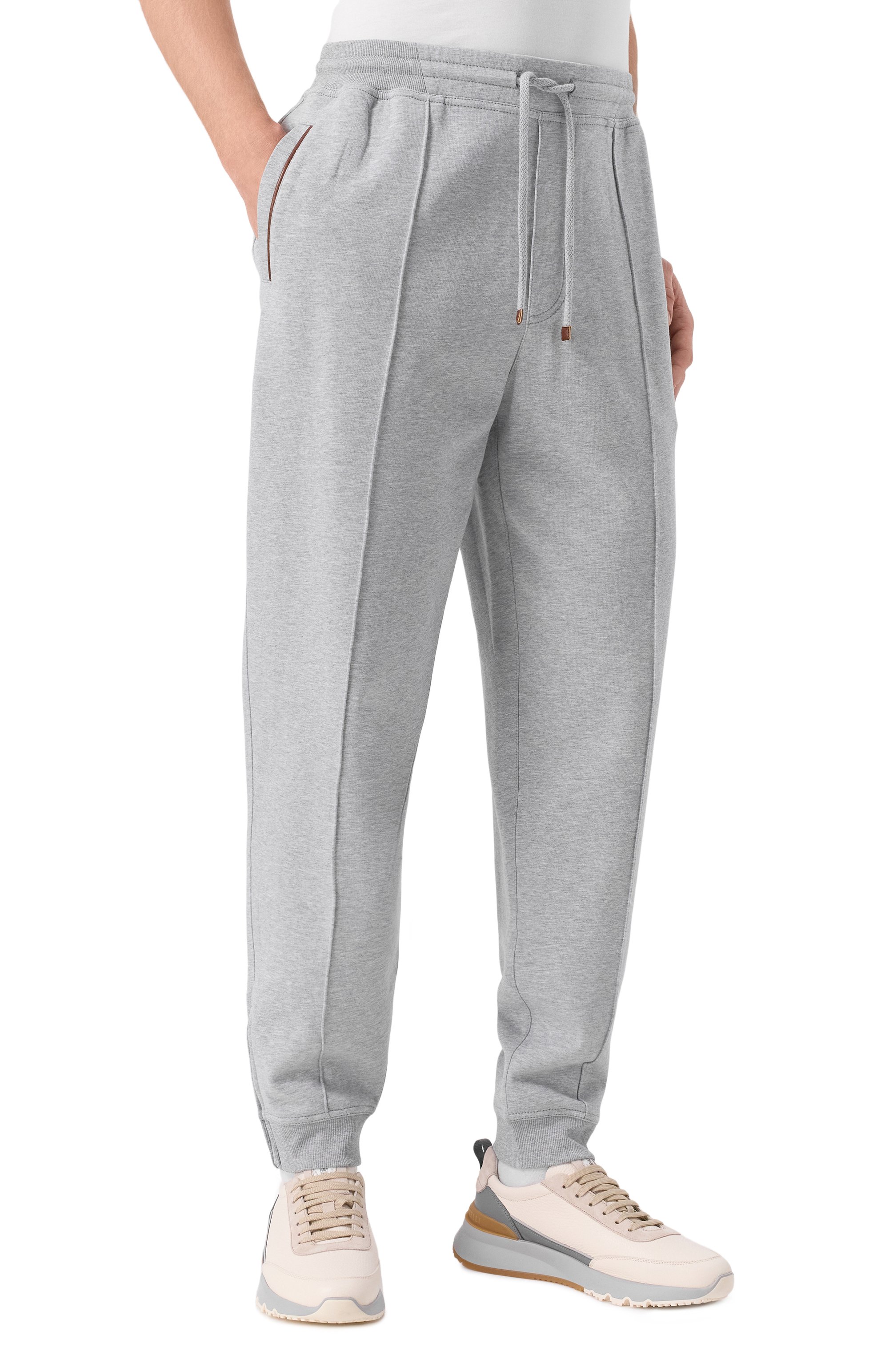 Хлопковые джоггеры BRUNELLO CUCINELLI, арт. MW8633315G, фото 3