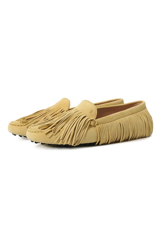 

Замшевые мокасины Tod’s, Жёлтый