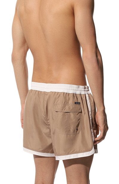 Плавки-шорты DOLCE & GABBANA темно-бежевого цвета по цене 59550 руб., арт. M4E80T/FUSFW, фото 3 Плавки-шорты DOLCE & GABBANA, арт. M4E80T/FUSFW, фото 3