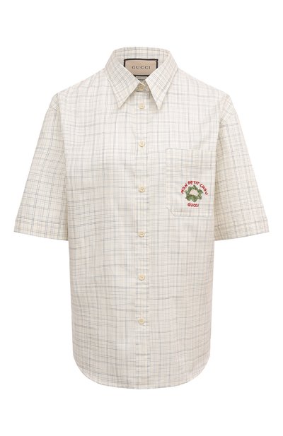 Женская хлопковая рубашка GUCCI, арт. 661852 ZAG8E