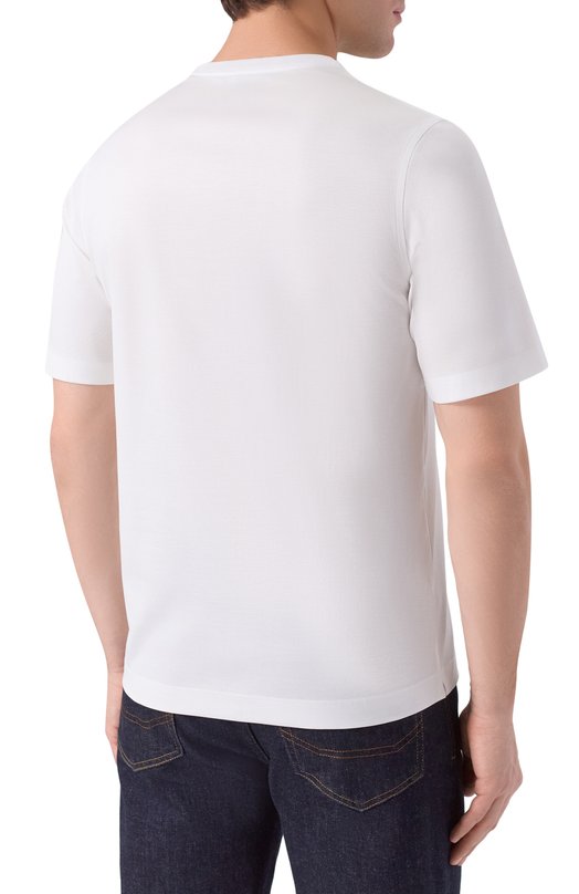 Хлопковая футболка Zilli TSR02AM0100VZLE00 Белый  TSR02AM0100VZLE00 Фото 4