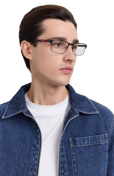 Оправа PRADA LINEA ROSSA черного цвета по цене 36700 руб., арт. 50PV-1B0101, фото 2 Оправа PRADA LINEA ROSSA, арт. 50PV-1B0101, фото 2