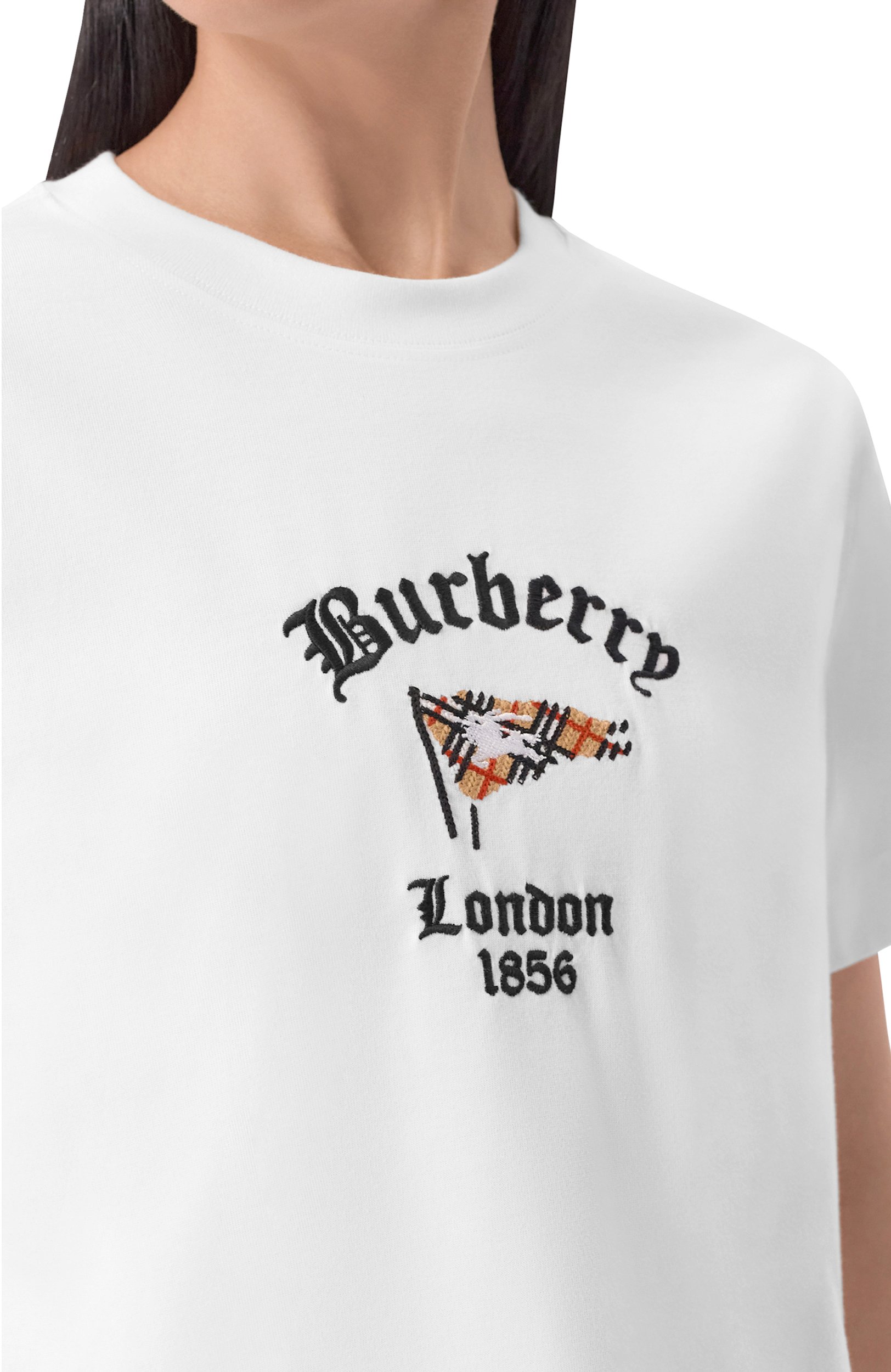 Хлопковая футболка BURBERRY, арт. 8128206, фото 5