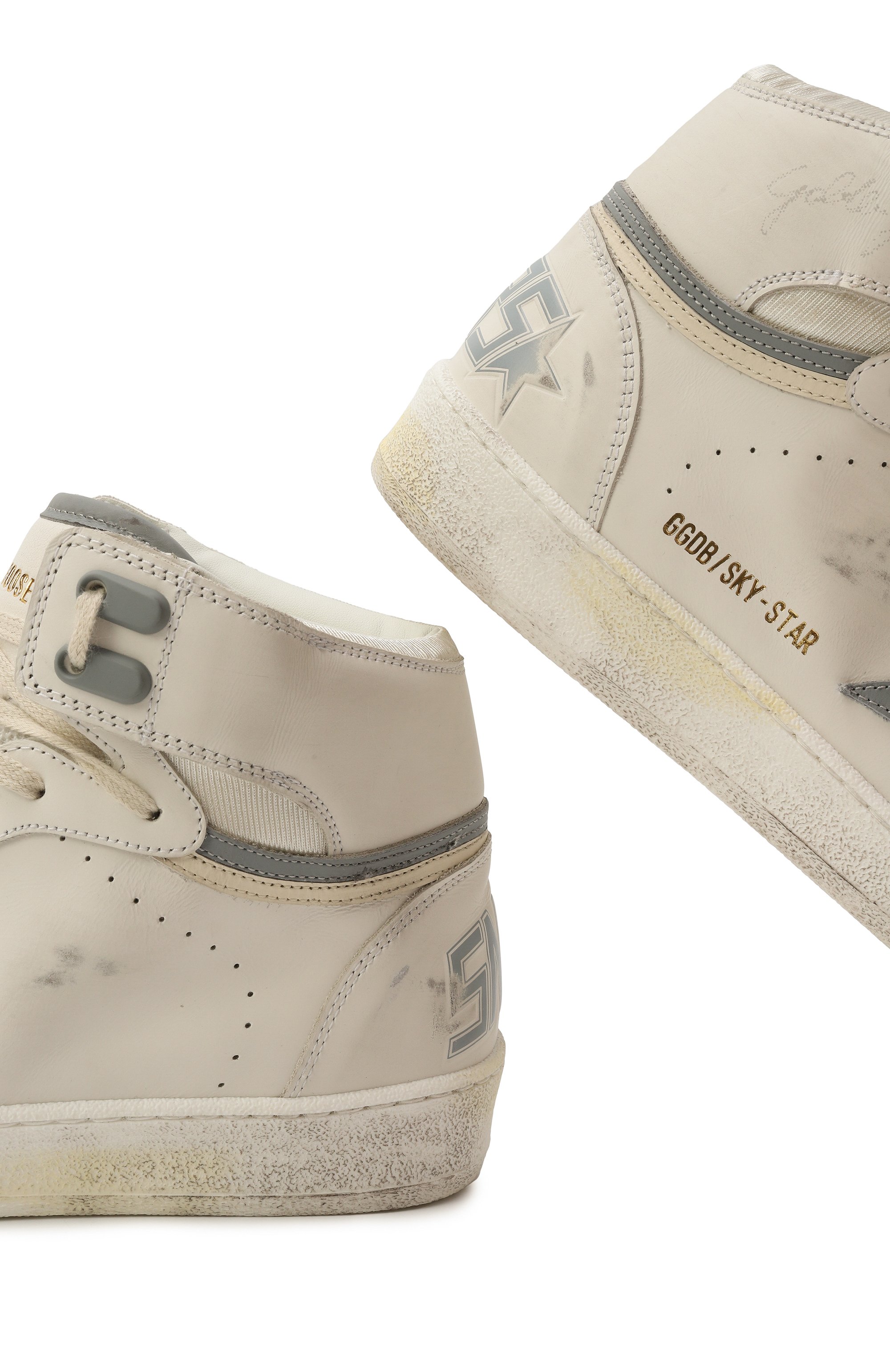 Кожаные кеды sky-star GOLDEN GOOSE DELUXE BRAND, арт. GMF00835.F006602, фото 7