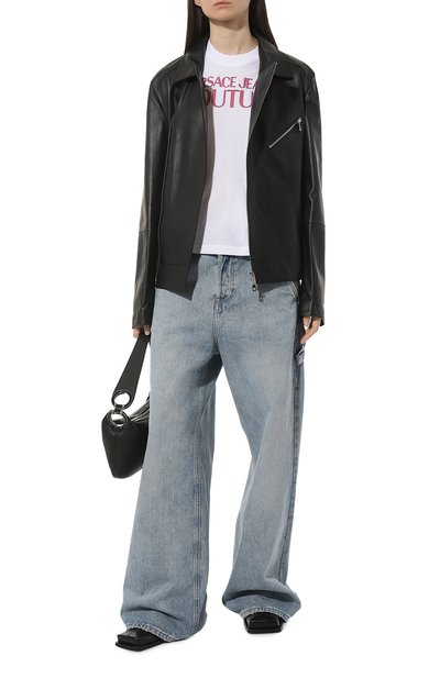 Хлопковая футболка VERSACE JEANS COUTURE, арт. 74HAHT03/CJ000, фото 2