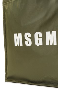 Мужская текстильная сумка-шопер MSGM хаки цвета, арт. 3640MZ43/628 | Фото 3 (Материал сплава: Проставлено; Материал: Текстиль; Драгоценные камни: Проставлено; Размер: large)