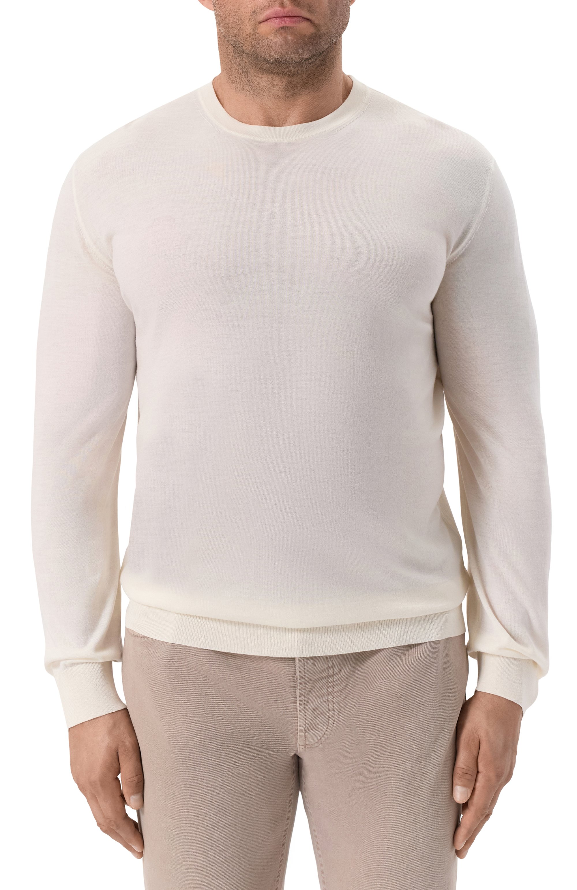 Шерстяной джемпер MVST белого цвета по цене 136000 руб., арт. M0-M25.1MM.K404/62-66, фото 3 Шерстяной джемпер MVST, арт. M0-M25.1MM.K404/62-66, фото 3