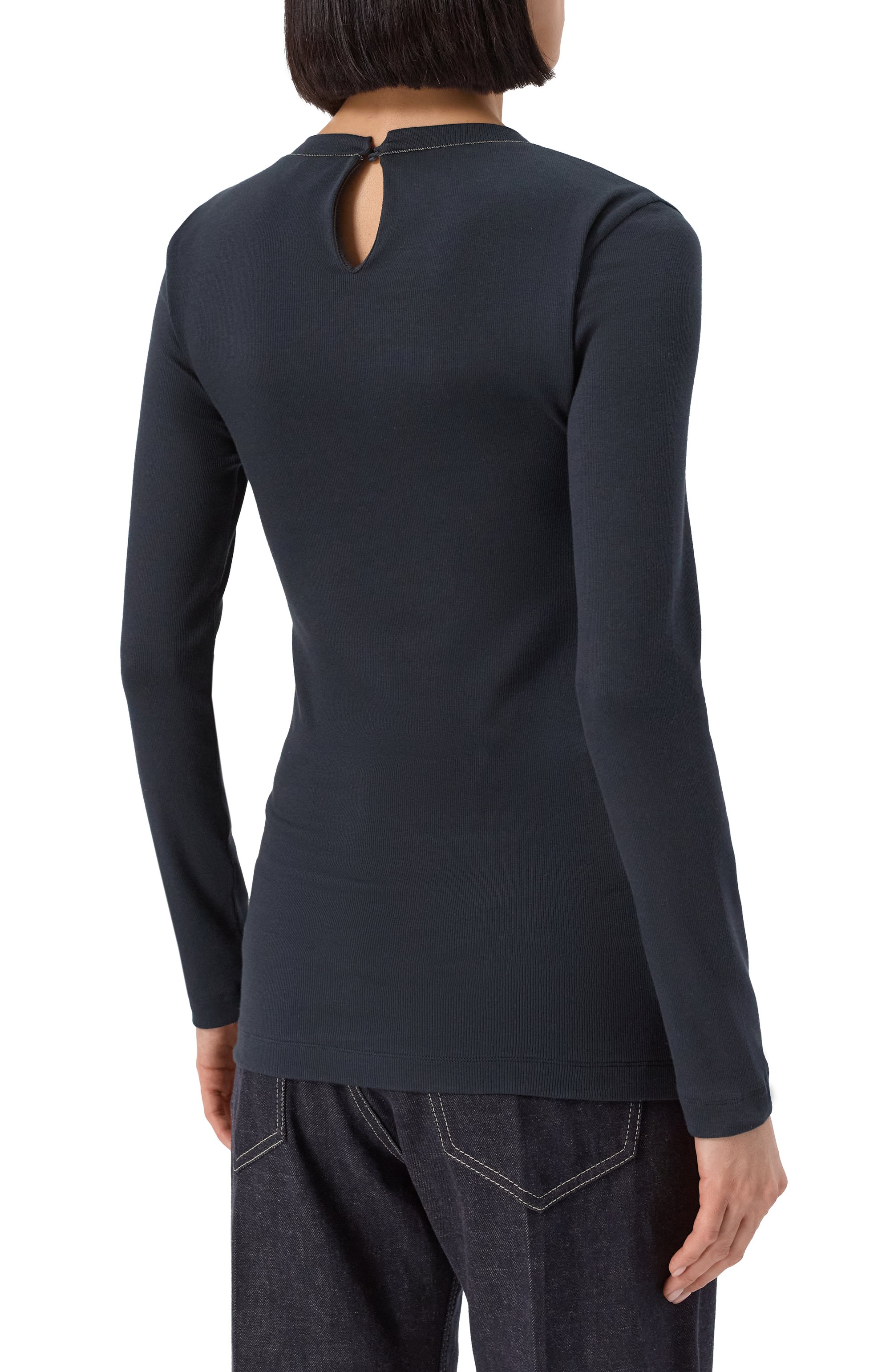 Хлопковый лонгслив BRUNELLO CUCINELLI, арт. MPTC8BJ300, фото 4