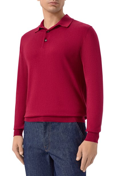 Хлопковое поло KITON бордового цвета по цене 125000 руб., арт. UMKXX35K246, фото 3 Хлопковое поло KITON, арт. UMKXX35K246, фото 3