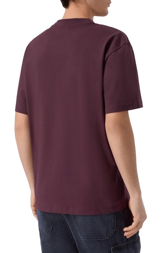 Хлопковая футболка HUGO 50488330 Бордовый  50488330 Фото 4
