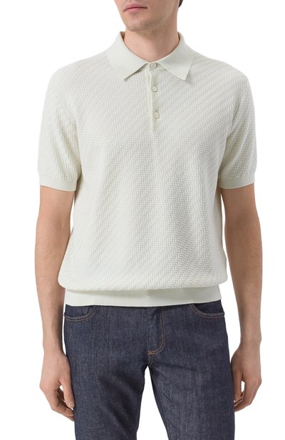 Поло из хлопка и шелка BRIONI, арт. UMR200/PAK22, фото 3