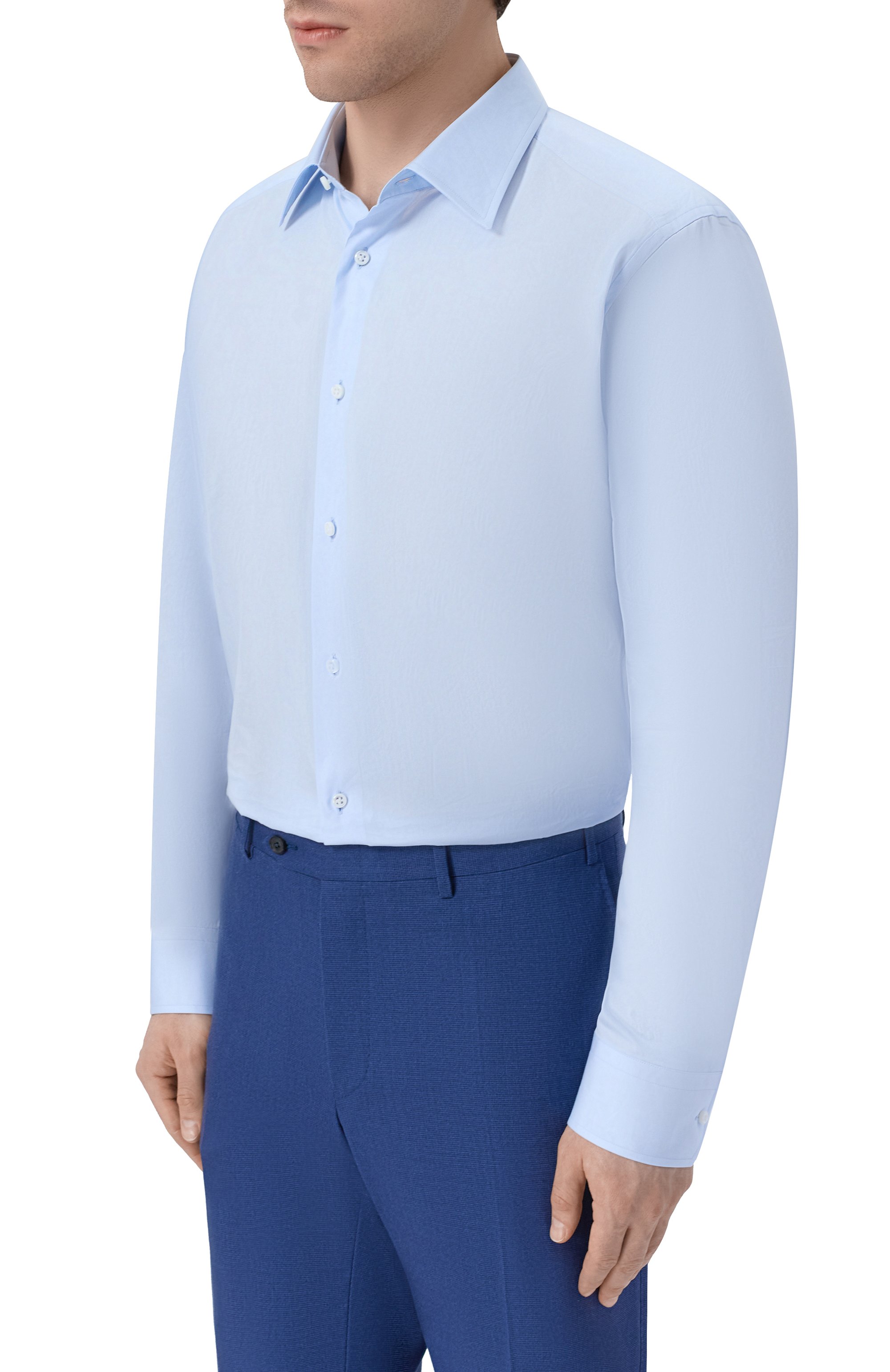 Сорочка из хлопка и шелка BOSS CAMEL, арт. 50560341, фото 3