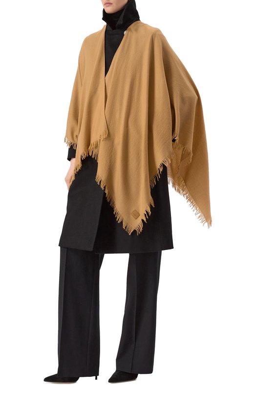 Шерстяная шаль Weekend Max Mara Бежевый, фото 2