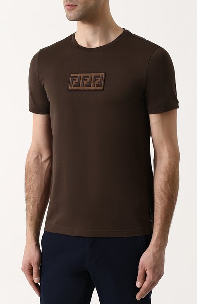 Хлопковая футболка с принтом FENDI, арт. FY0894 A28U, фото 3