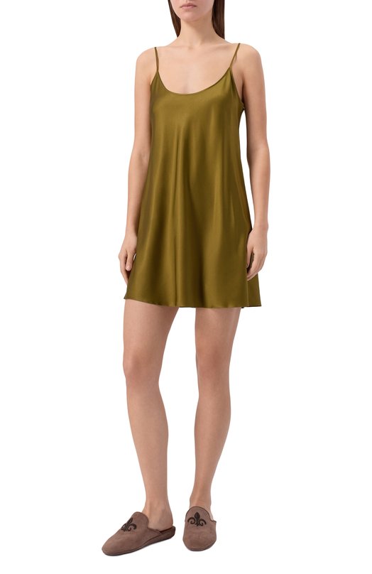 Шелковая сорочка EDOMO D001008FW2425 Хаки  D001008FW2425 Фото 2