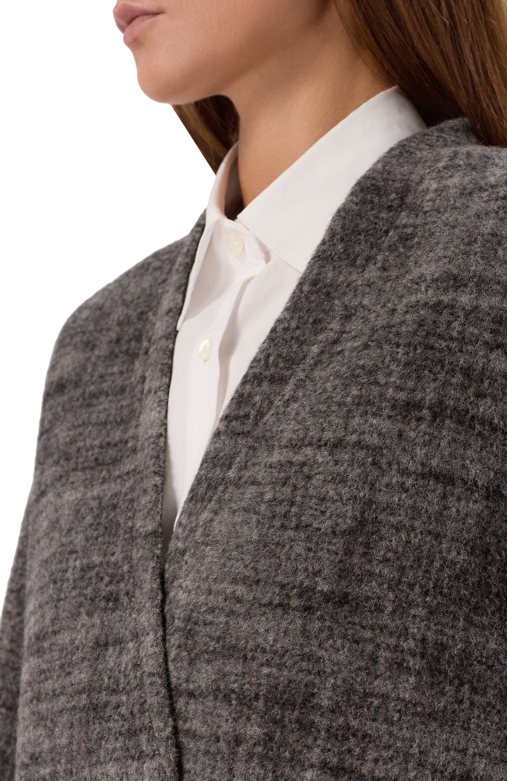 Шерстяное пальто GIORGIO ARMANI серого цвета по цене 644500 руб., арт. GW003531/TE23042, фото 5 Шерстяное пальто GIORGIO ARMANI, арт. GW003531/TE23042, фото 5