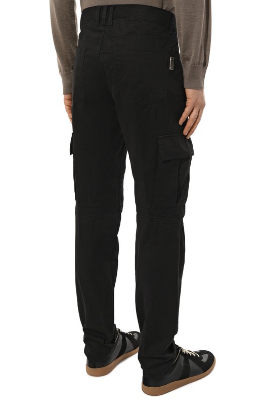Хлопковые брюки-карго Balmain AH0MH016CD96 Чёрный  AH0MH016CD96 Фото 4
