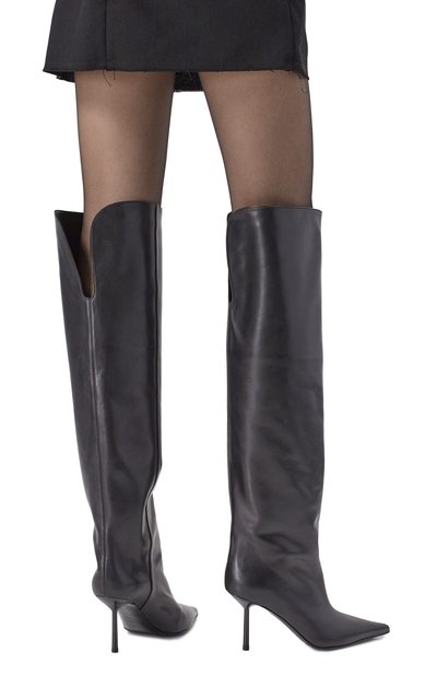 Кожаные ботфорты bella 80 LE SILLA черного цвета по цене 127500 руб., арт. 4276Y080BXPPESY, фото 3 Кожаные ботфорты bella 80 LE SILLA, арт. 4276Y080BXPPESY, фото 3