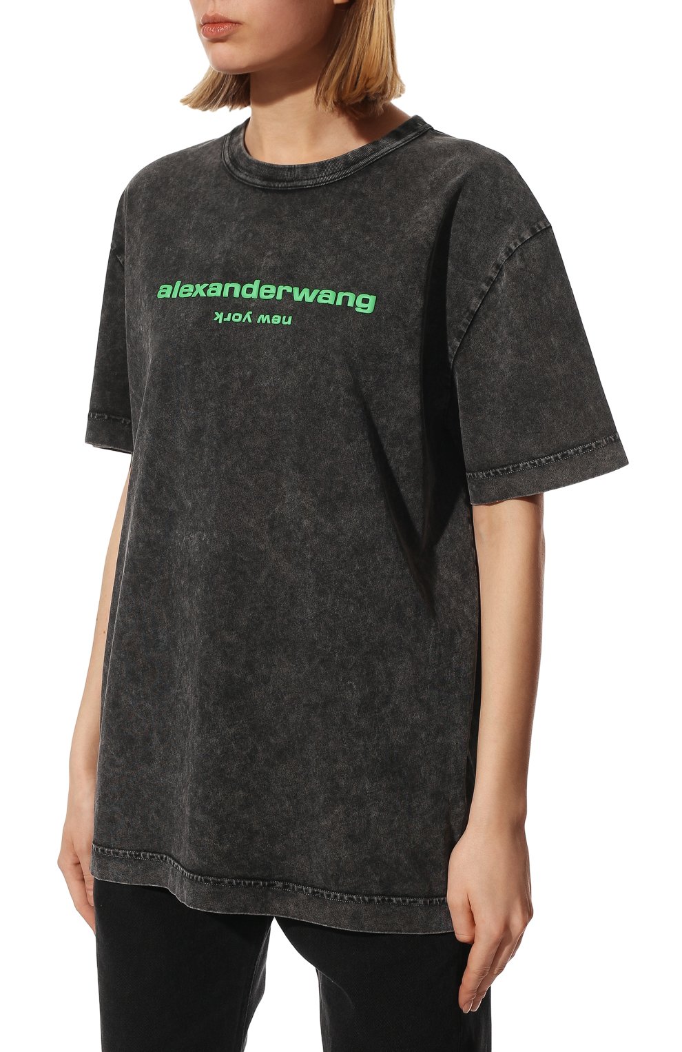 Хлопковая футболка ALEXANDER WANG, арт. UCC1221497, фото 3