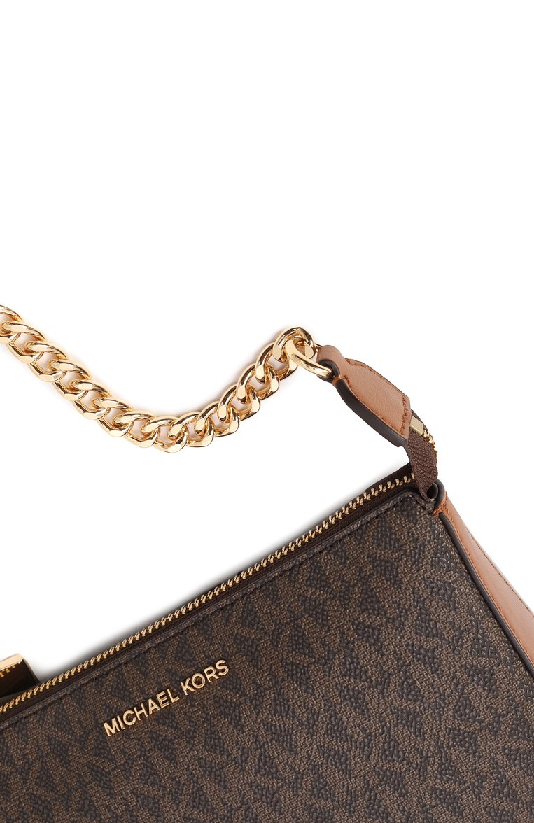 Женская сумка jet set medium MICHAEL MICHAEL KORS коричневого цвета, арт. 32F1GJ6W6B | Фото 3 (Размер: medium; Материал: Экокожа)