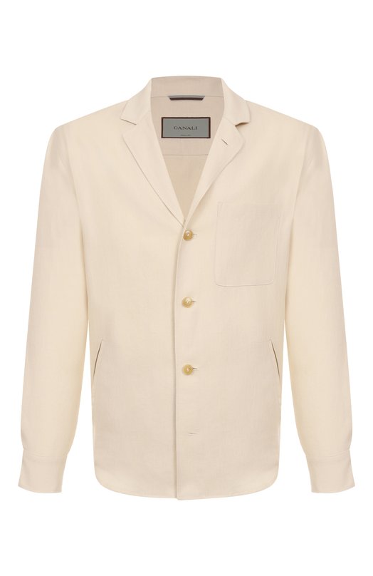 Льняной пиджак Canali 31015/AE05539 Кремовый 31015/AE05539
