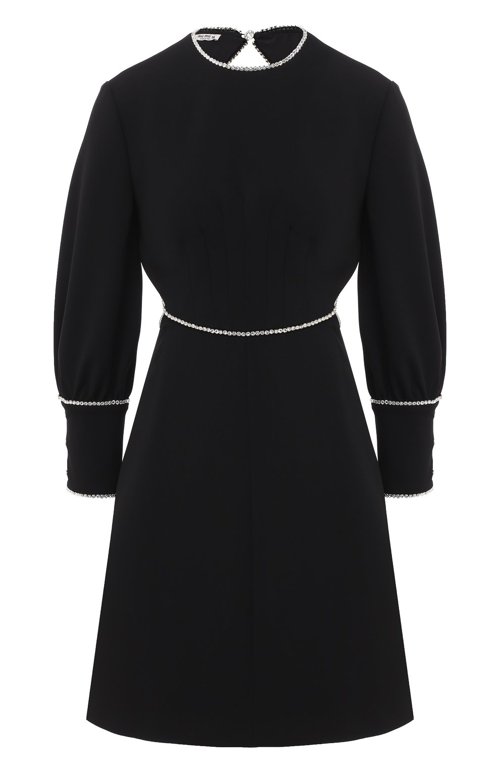 Платье MIU MIU черного цвета по цене 175000 руб., арт. MF3525-1LW6-F0002, фото 1 Платье MIU MIU, арт. MF3525-1LW6-F0002, фото 1