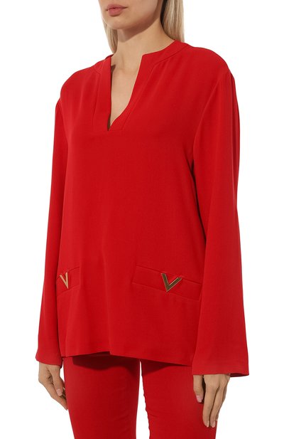 Шелковая блузка VALENTINO, арт. 5B3AB6K01MM, фото 3