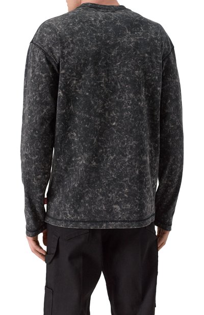 Хлопковый лонгслив DIESEL темно-серого цвета по цене 23600 руб., арт. A17634/0QMAU, фото 4 Хлопковый лонгслив DIESEL, арт. A17634/0QMAU, фото 4