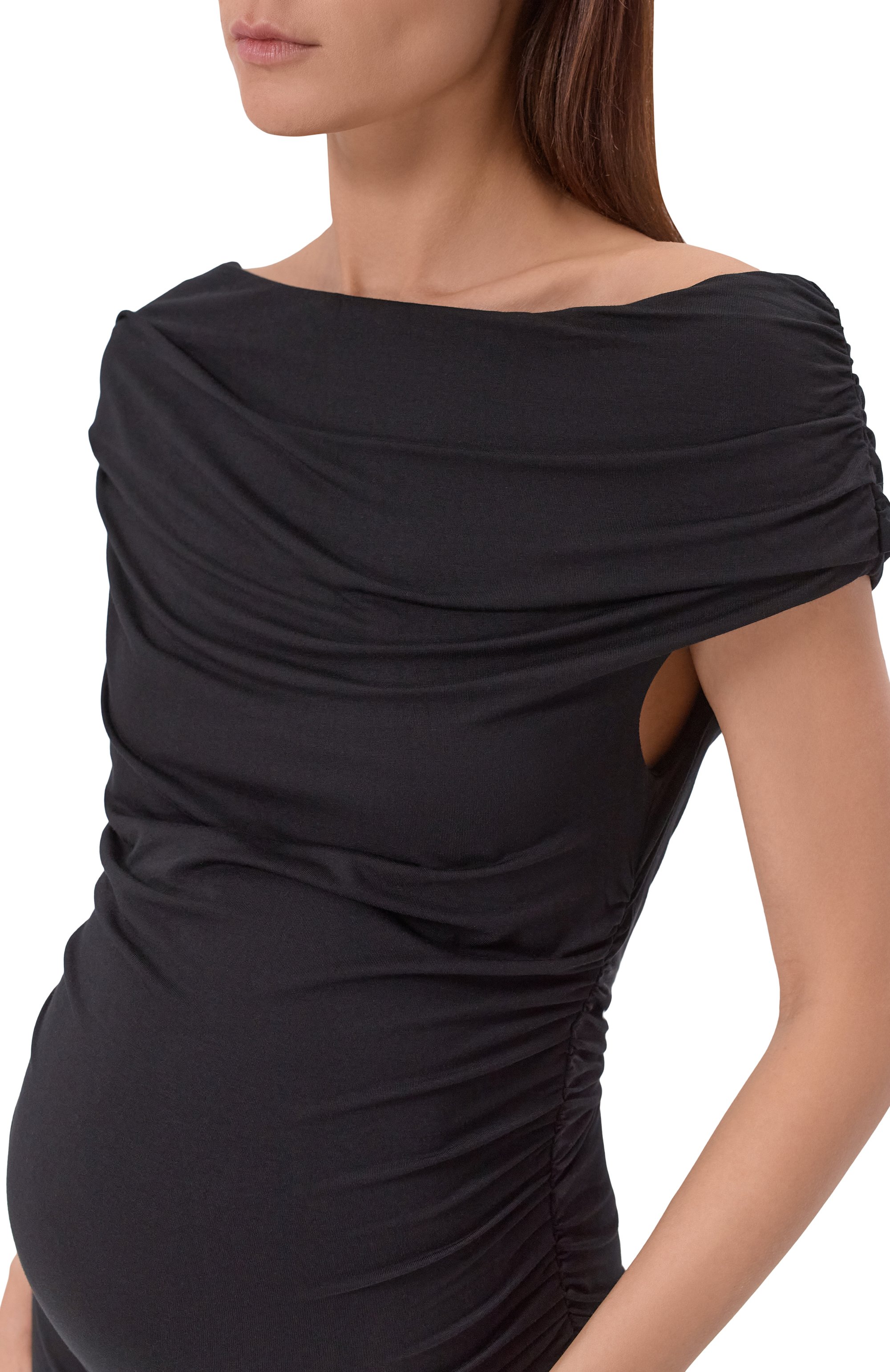 Платье из вискозы PIETRO BRUNELLI черного цвета по цене 21800 руб., арт. AG2554/BBBAMB, фото 4 Платье из вискозы PIETRO BRUNELLI, арт. AG2554/BBBAMB, фото 4