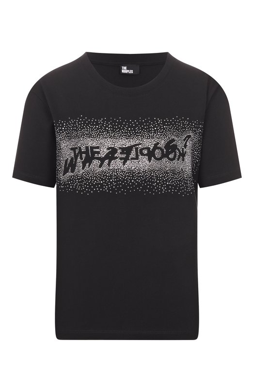 Хлопковая футболка The Kooples FTSC31032K Чёрный FTSC31032K