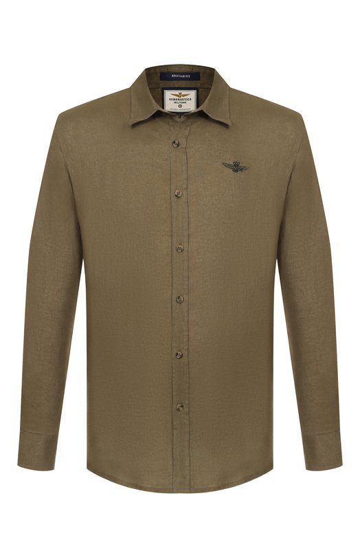 Льняная рубашка Aeronautica Militare CA1239CT3089 Хаки CA1239CT3089