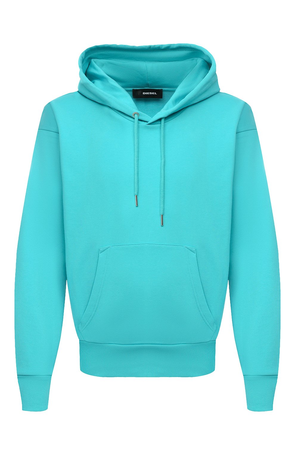 Хлопковое худи DIESEL бирюзового цвета по цене 14750 руб., арт. 00SH9M/0BAZC, фото 1 Хлопковое худи DIESEL, арт. 00SH9M/0BAZC, фото 1
