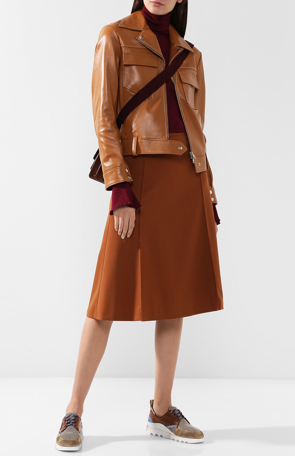 Комбинированные кроссовки с глиттером на шнуровке MIU MIU, арт. 5E910B/3KFR, фото 2